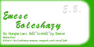 emese bolcshazy business card